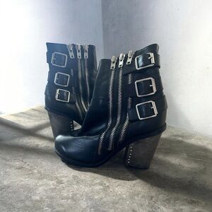 Vintage Jeffrey Campbell Havana leather boots